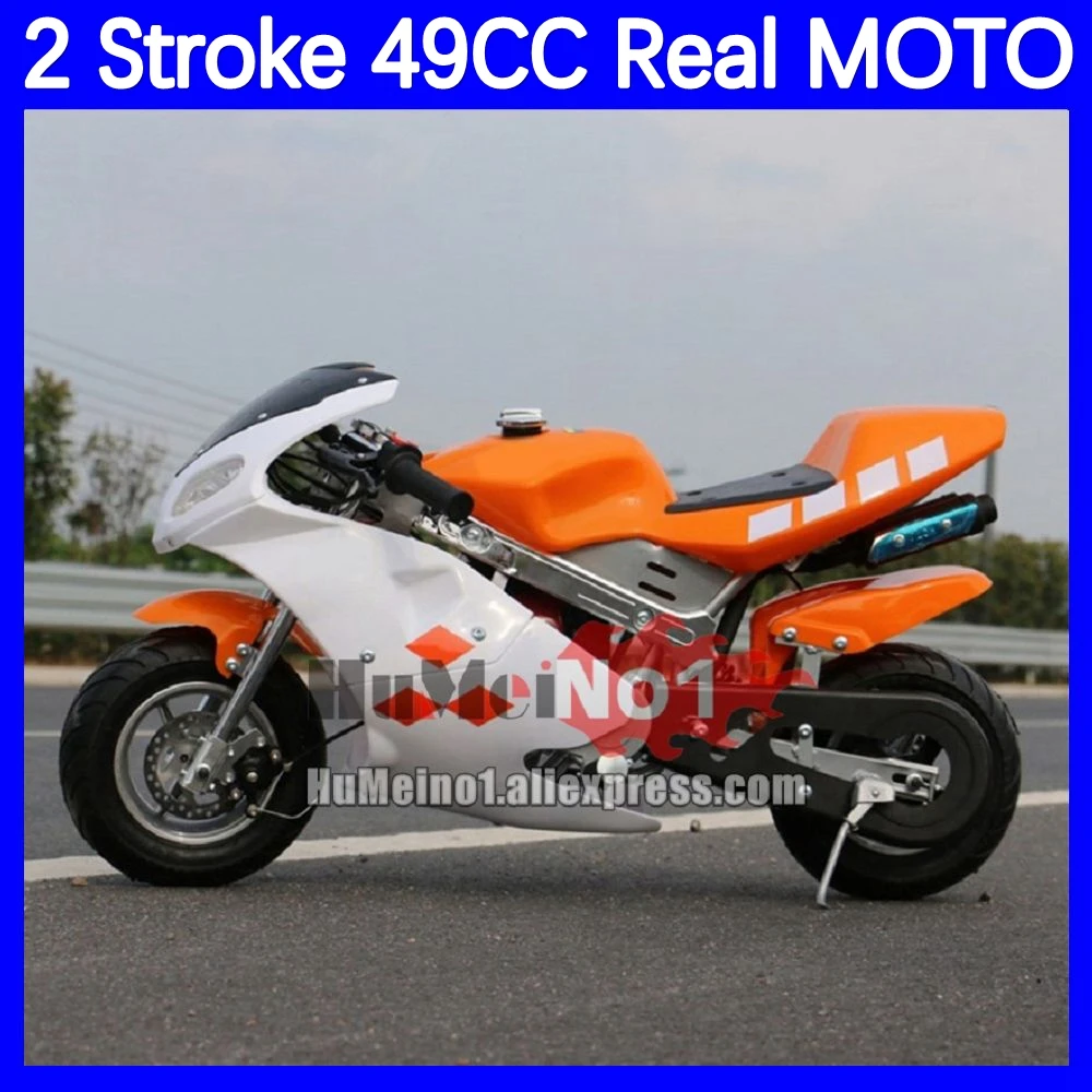 49CC 50CC Motorcycle 2-Stroke Two-Stroke Engine Gasoline Racing Pocket Bike Gas MOTO Bikes Sports Motorbike For Birthday Gifts