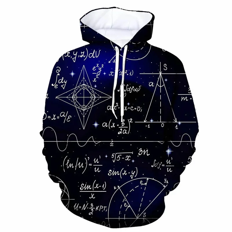 Nauka formuła wzór matematyczny bluza z kapturem dla mężczyzn śmieszne 3D drukowane długie rękawy jesień luźne pulowerowe topy bluzy luźne bluzy — zdjęcie 5