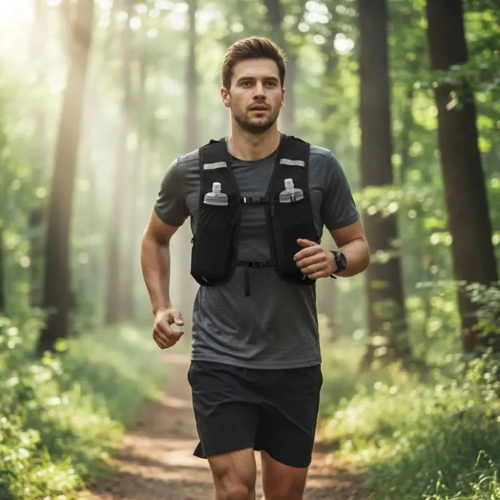 

Многофункциональный спортивный жилет для бега и велоспорта с держателем для бутылки, дышащий, водонепроницаемый.