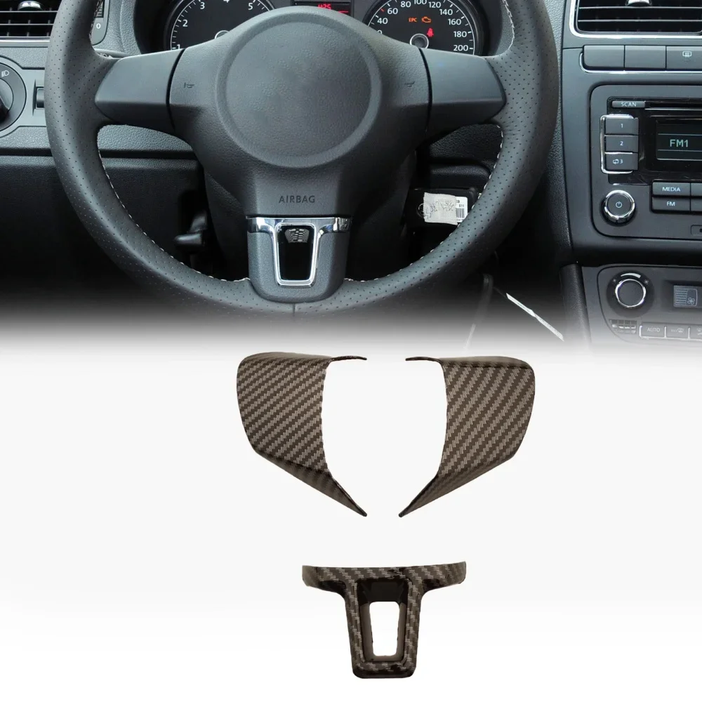 ABS Carbon Car Sticker Center Console Control Gear Shift Panel Cover for VW POLO MK5 2011 2012 2013 2014 2015 2016 2017 2018