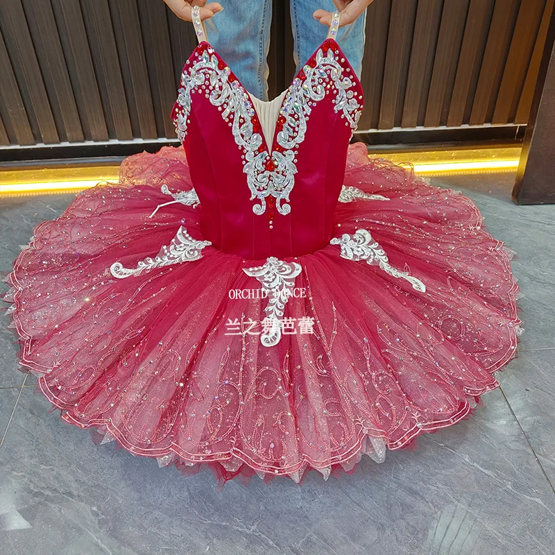 

BT2507061 Professional Custom Size Custom Color Kids Girls Women Adult Red Ballet Tutu Costumes