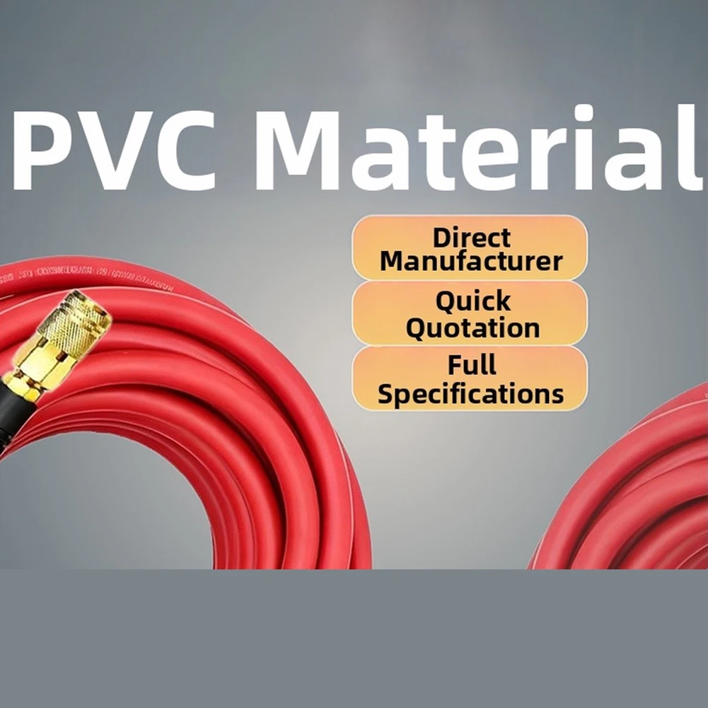 1/4 inch OD PVC Pneumatic Hose Up to 10kg Working Pressure with Copper Fittings 7.5m 15m Flexible Length Options