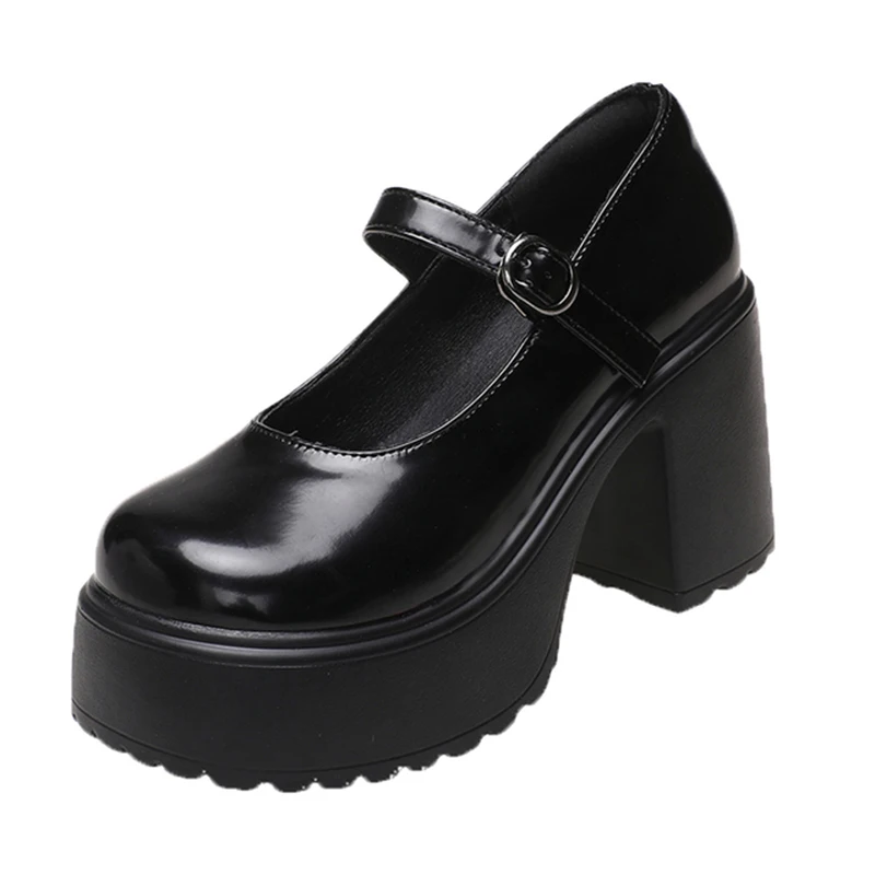Lucyever Mary Jane Platform Pumps Black Size 42 4