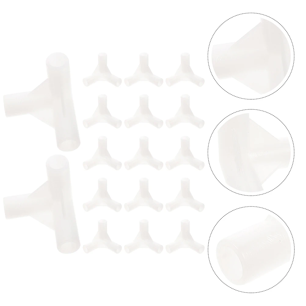 

24 Pcs Tent Accessories Canopy Frame Parts Camping for Replacement Pp Connectors