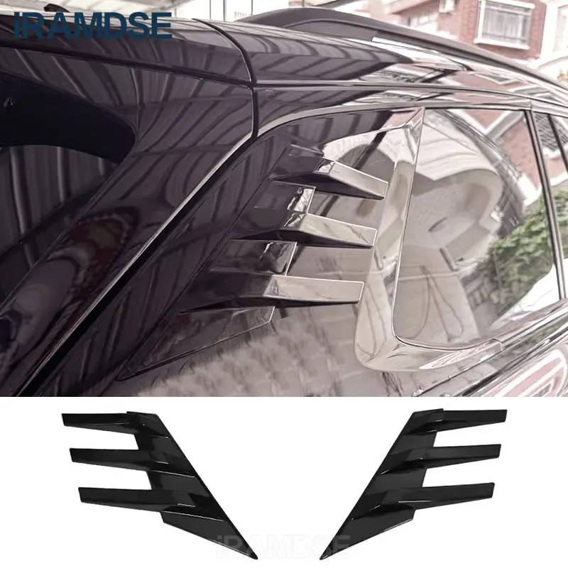 Rear Windshield Side Spoiler for Audi Q6 SQ6 Exterior Decorative C Pillar Rear Wing Carbon Paint Accessories