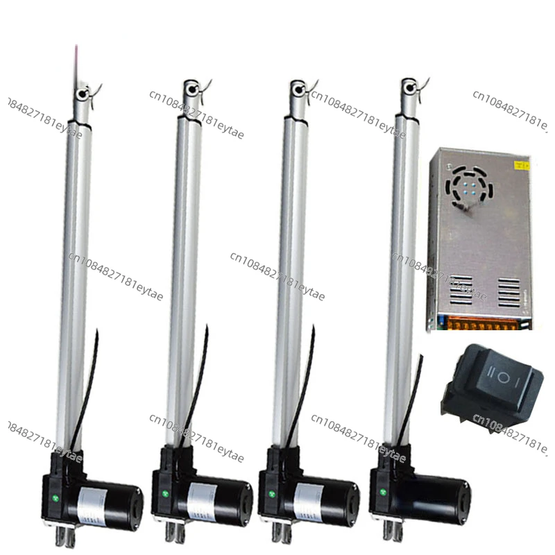 synchronized motion 600mm~1000mm stroke length 4 linear actuators for bed lift