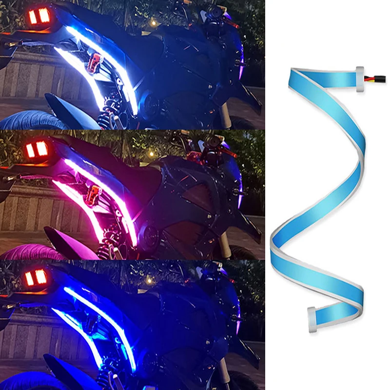 Newest Motorcycle LED DRL Daytime Running Lights Tail Light Strip Flowing Waterproof Turn Signal Lamp Auto Car Style Accessories