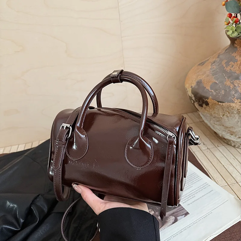 

2025 Autumn Winter Niche Square Bag, Minimalist Top Handle Purse for Women, Textured Shoulder Crossbody, Fashion Day-to-Night