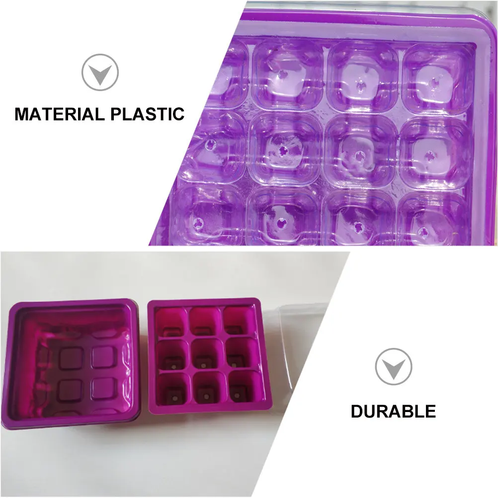 2Pcs Sprouting Seedling Box 9 Holes Transparent Cover Moisture Retention Indoor Garden Plant Starter Tray Easy Seedling
