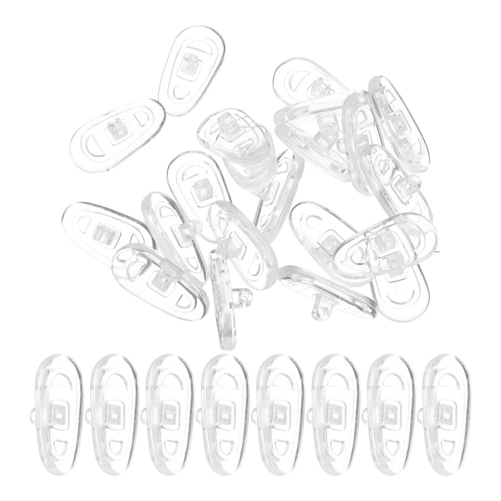 

25pcs Glasses Pad Soft Silicone Clear Replacement Replacement Nose Pads for Eyeglasses Sunglasses Antislip