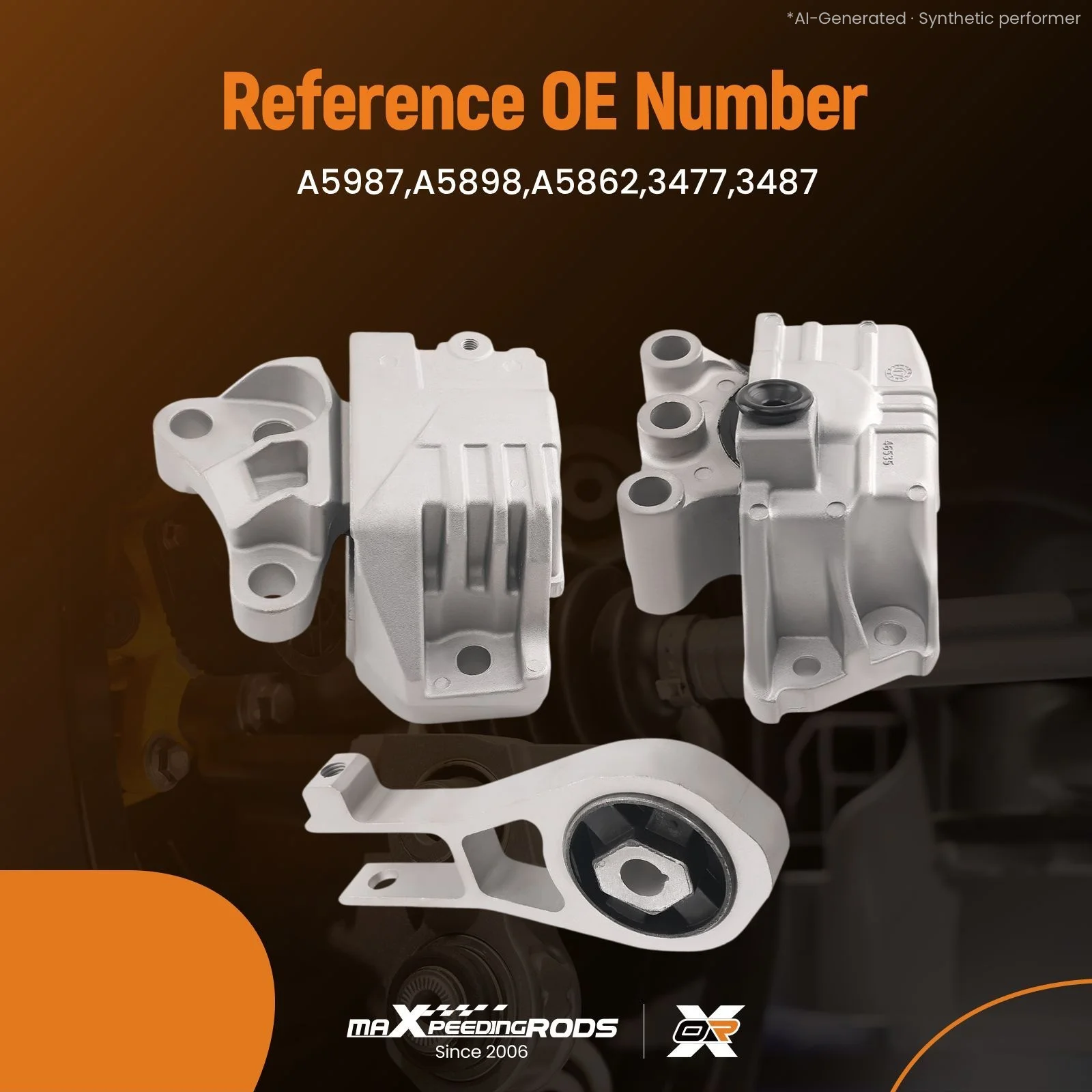 Engine Shock & Transmission & Engine Mount For Jeep Renegade 2.4L L4 2015-2021