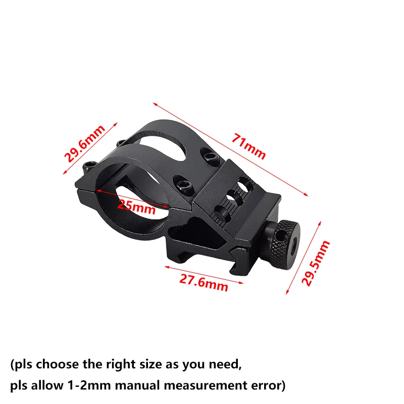 2 Stuks Jachtgeweer Mounts Ring Voor Dia 25.4Mm 30Mm Buis Scopes 20Mm Zwaluwstaart Picatinny Rail Tactische Zaklamp Mount