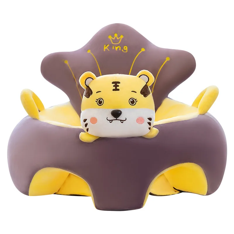 

Милый мультяшный детский диван с поддержкой сиденья, плюшевый стул, научится сидеть, удобное мультяшное гнездо для малышей, слоеное мытье, без набивки, колыбель