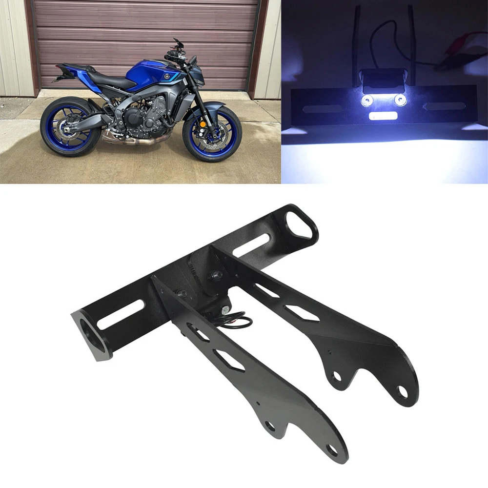 

Fits for Yamaha MT09 SP FZ09 ABS MT-09 FZ-09 2024 2025 Motorcycle License Plate Holder Tail Tidy Fender LED Light Refit Bracket