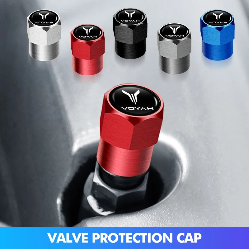 Capuchons de valve de pneu de voiture en aluminium, 4 pièces, pour Voyah Free Dreamer Courage Passion 2021 2022 2023 2024