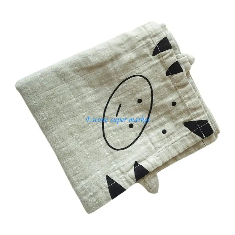 

090B Cartoon Baby Blanket 90x90cm Soft Newborn Blanket Gauze Baby Bedding Cotton Swaddling Wrap Unisex Blankets