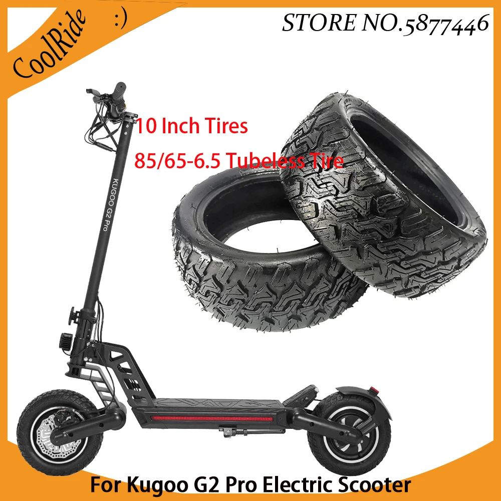 10 Inch Electric Scooter Tire 85/65-6.5 Tubeless Butyl Rubber Inner and Outer  for Kugoo G2 Pro G-Booster Accessories