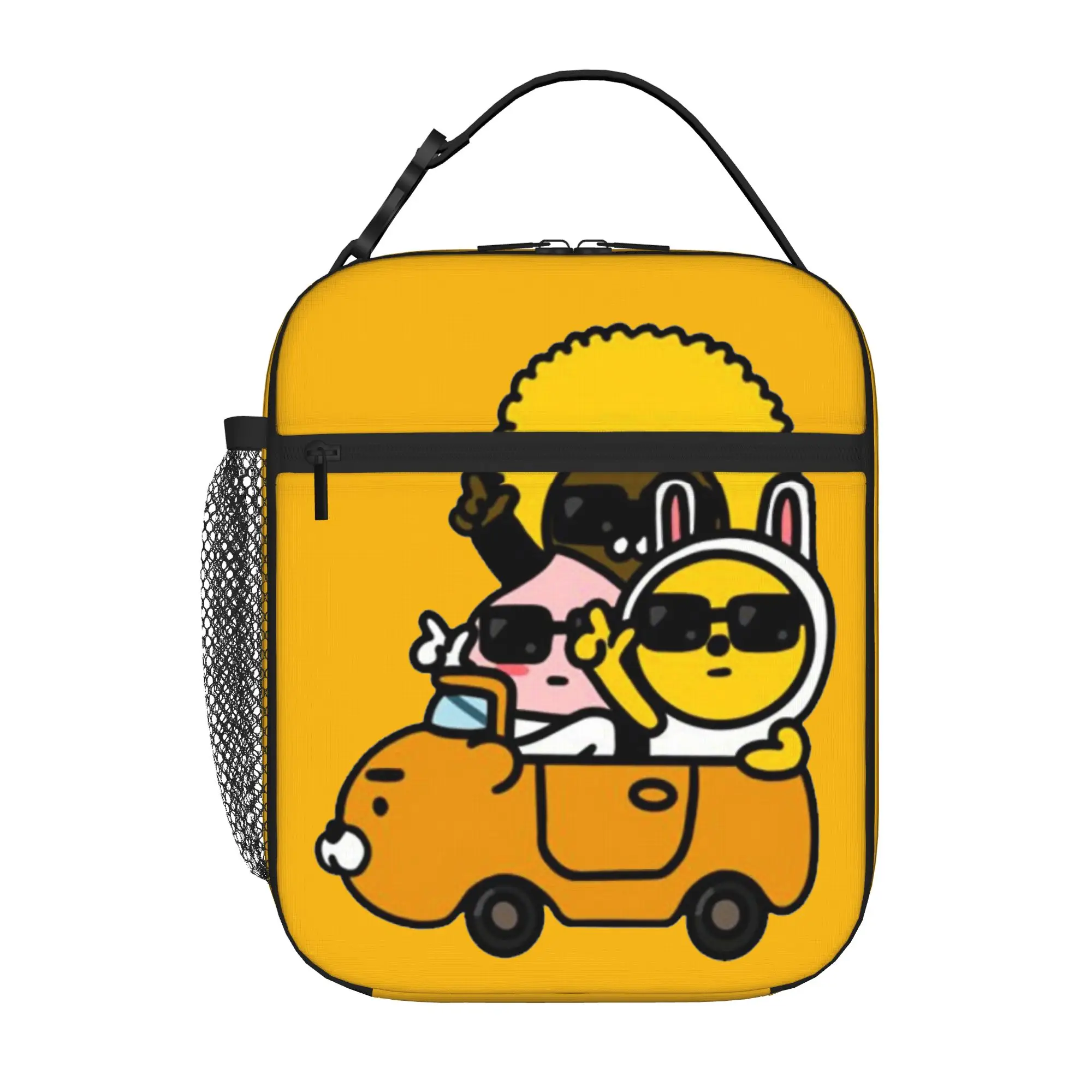 K-Kakao F-Friends Crew Insulated Lunch Bag Portable  Reusable Cooler Bag Tote Lunch Box Beach  Travel Bento Pouch