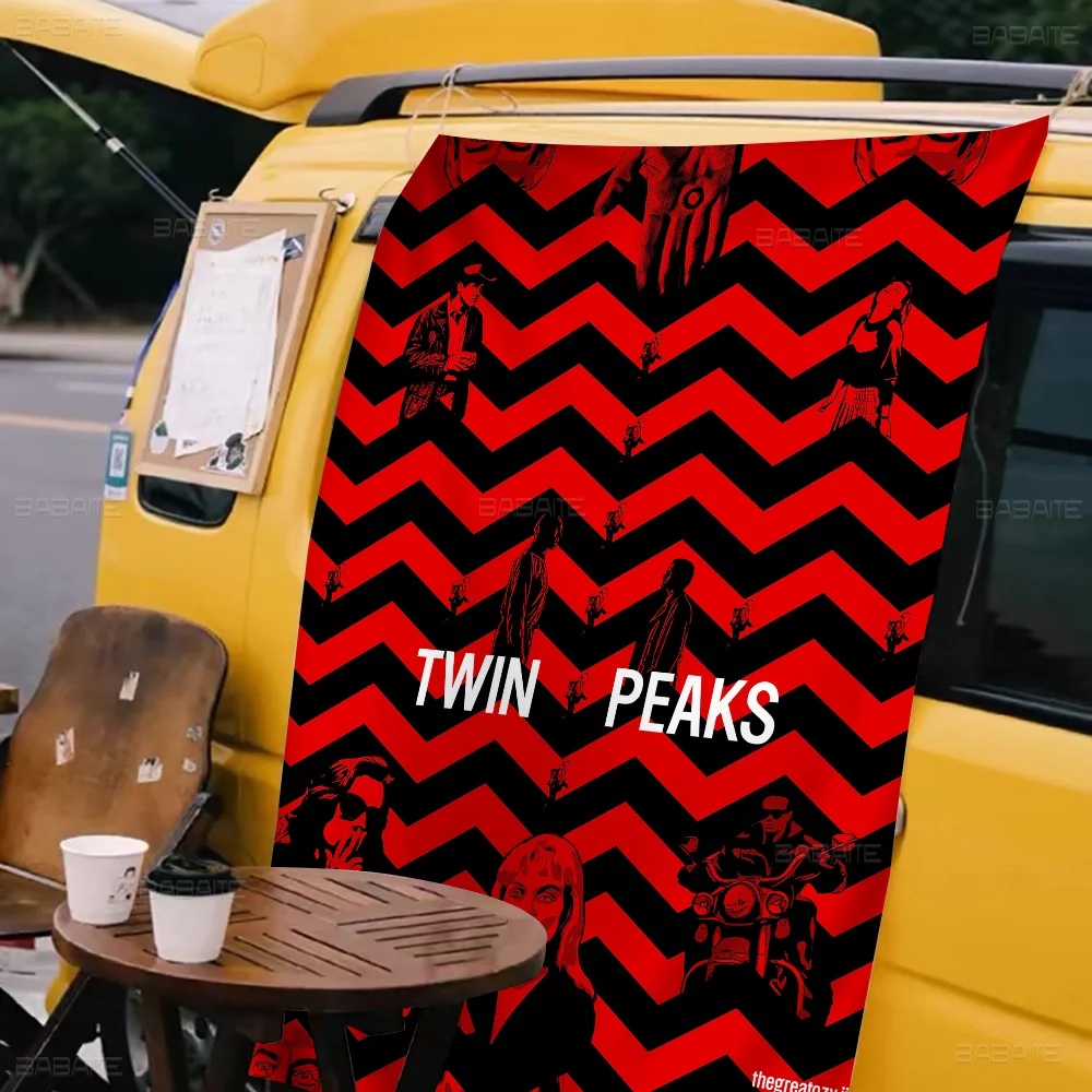 Twin Peaks Family Gatherings Outdoor Atmosphere Flags Camping Decorations Banners