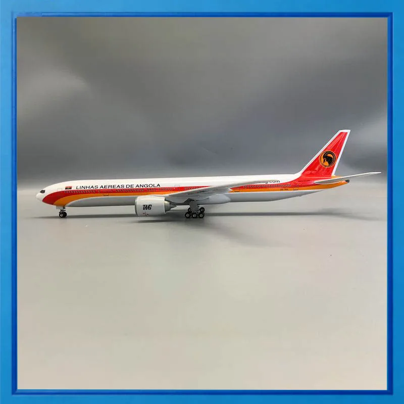 

TAAG Airplane Model Boe ing 777 Linhas Aereas De Angola 47Cm With Light And Wheels Simulated Aircraft Ornament For Collection