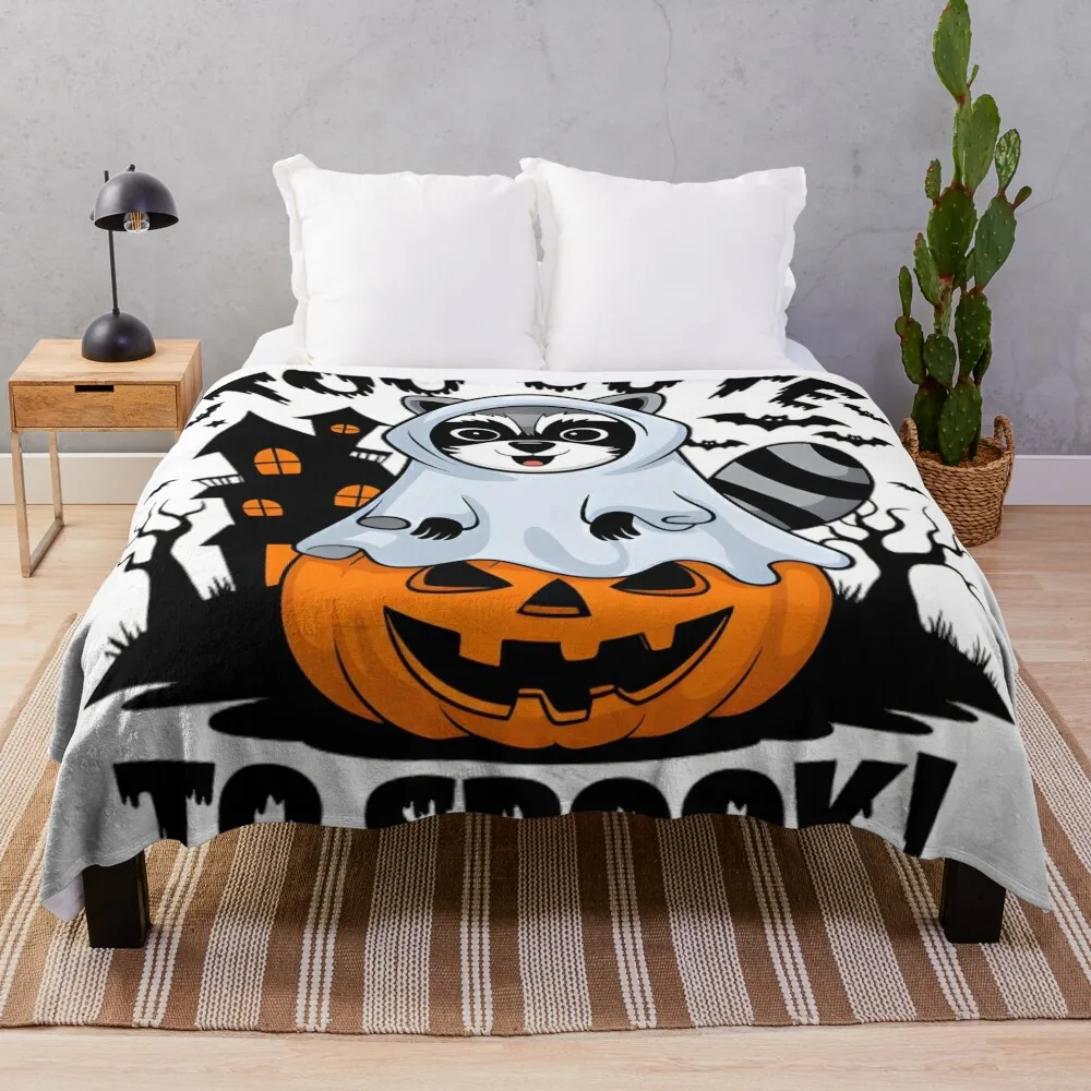 

Raccoon halloween Ghost too cute to spook! Throw Blanket Quilt halloween Hairy For Baby Blankets