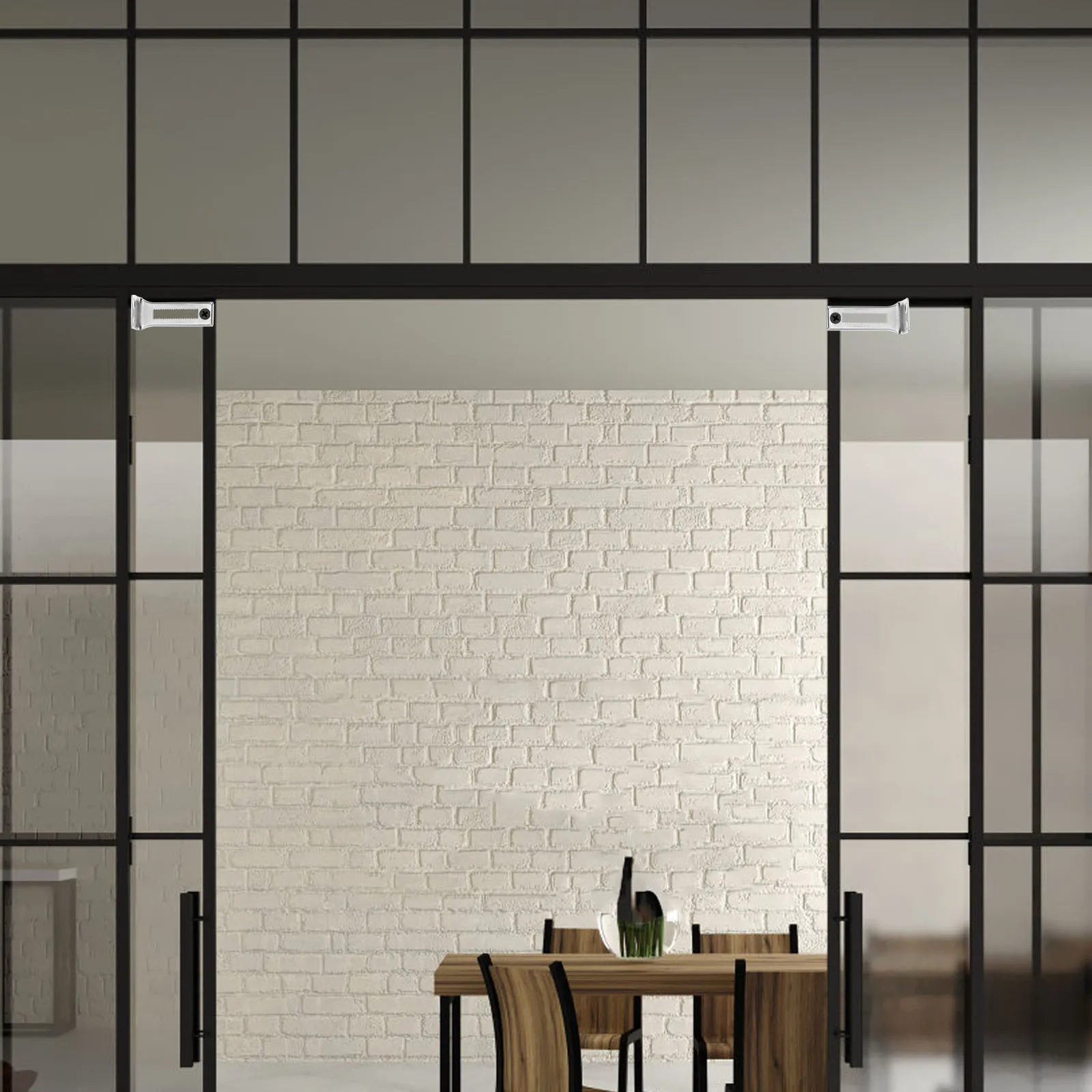 

2Pairs Bifold Door Top Pivots Hardware Durable Metal Plastic Safe Operation Folding Doors Home Office Commercial Spaces