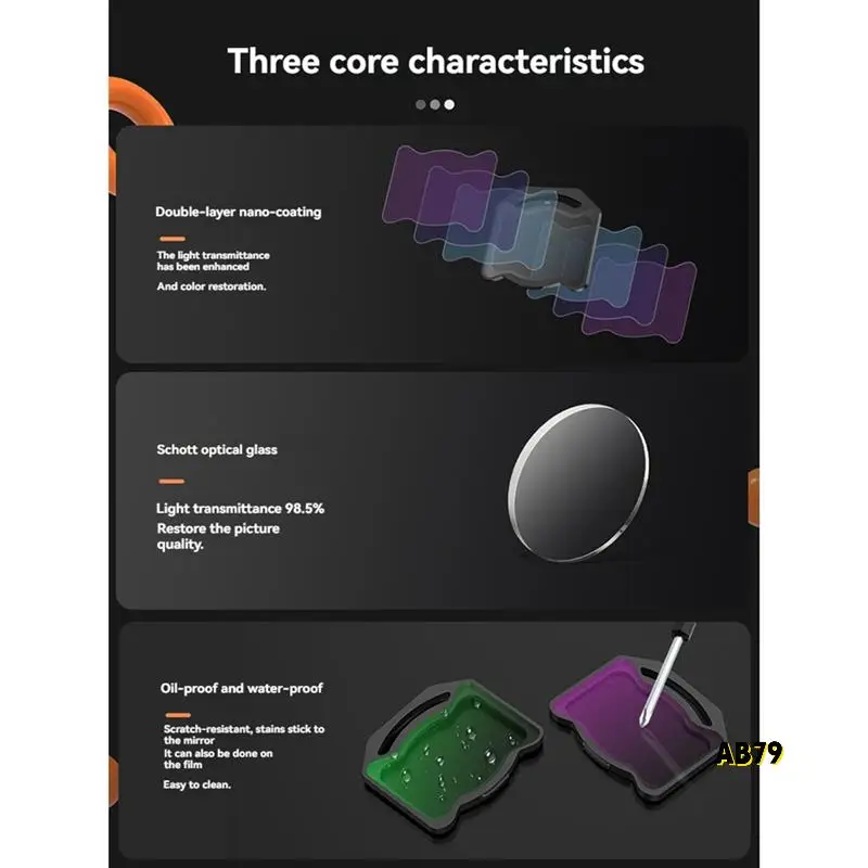 Kit Filter untuk DJI O4 Air Unit Pro ND 8/16/32/64 Perlindungan Filter Tahan Minyak dan Anti Gores untuk Lensa Drone