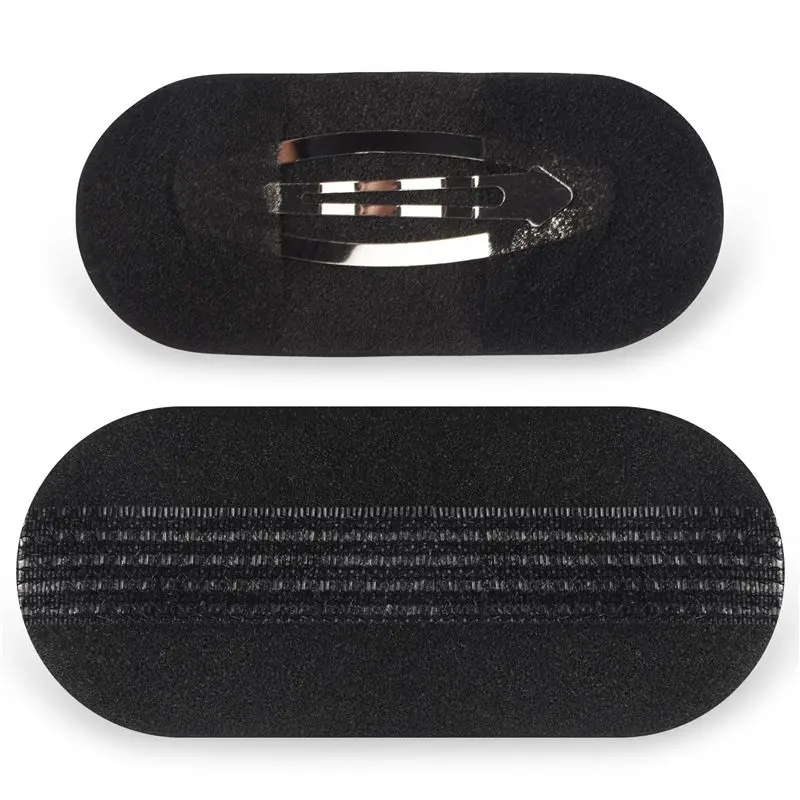 【PROMOTION】2 Pcs Black Sponge Hair Clip Volume Bumpit Padding Bun Updo