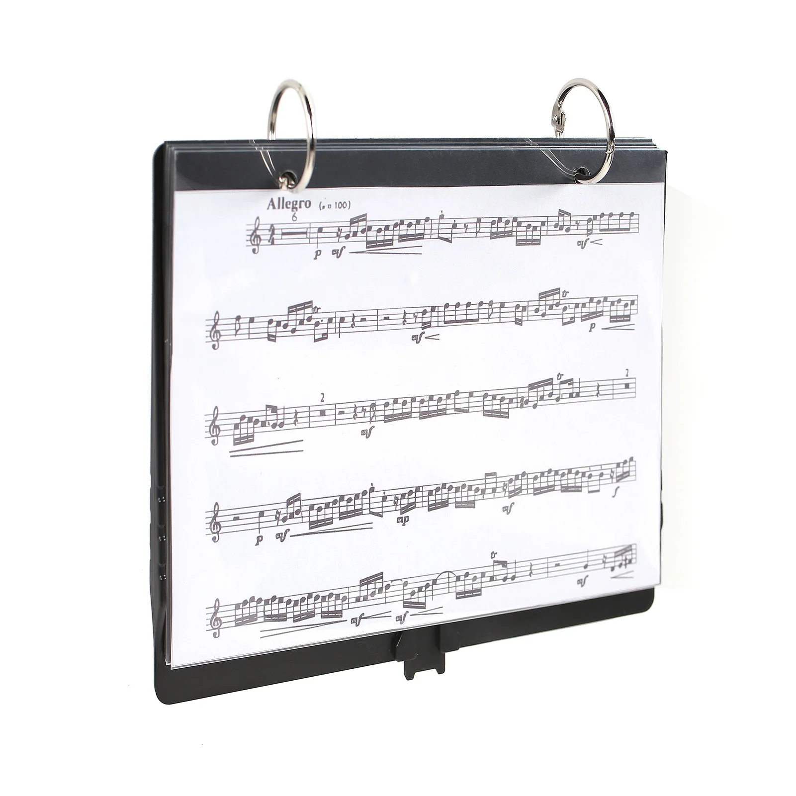 Porta Partituras con 5 Hojas de Plástico para Saxofón, Clarinete, Flauta, Trompeta, Carpeta para Partituras, Soporte de Música Ligero y Portátil