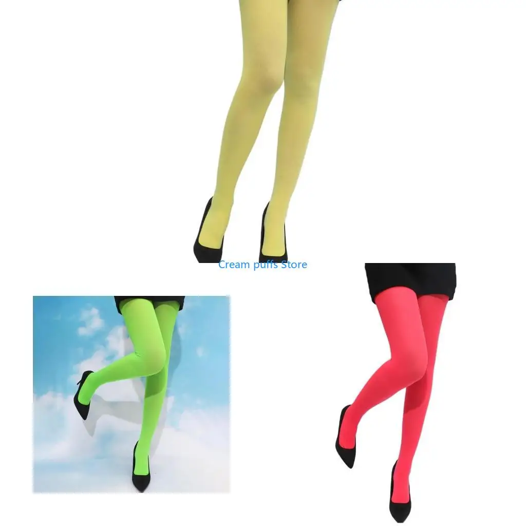 50le dames collants sur les chaussettes genou couleur bonbon couleur longs élastiques