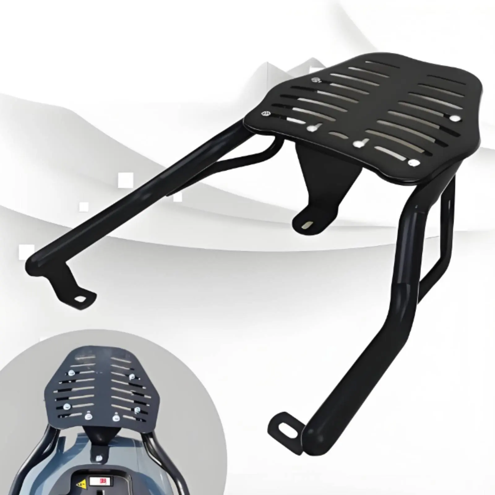Electric Scooter Rear Rack Extended Storage Scooter Tail Box Bracket Top Box Support Bracket Sturdy Universal Moped Luggage Rack