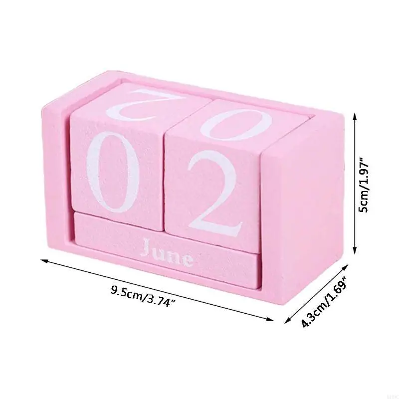 W89C Vintage Lịch khối vĩnh cửu Ngày hiển thị máy tính để bàn ACCE