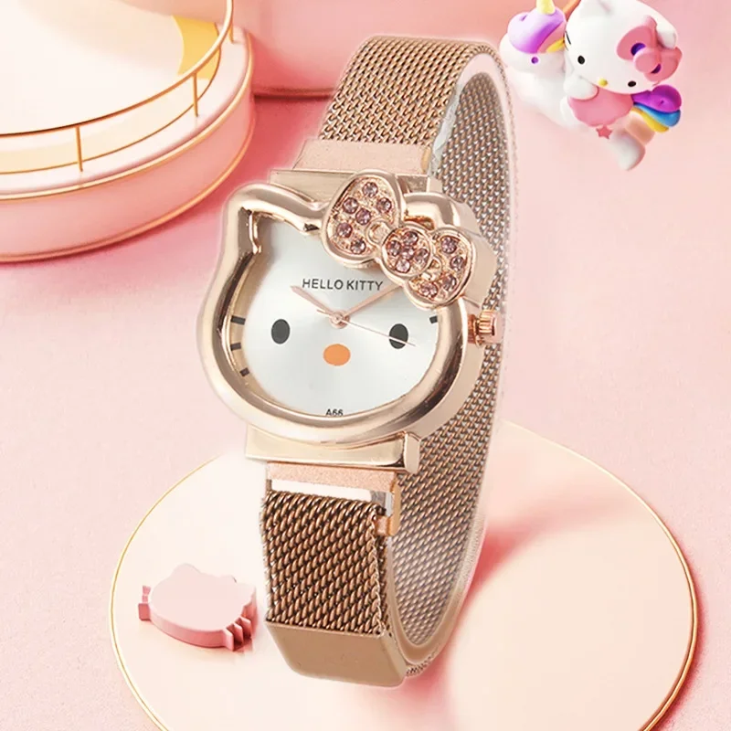 Hello Kitty WristWatch Girls Student's Birthday Gifts Watch for Women Electronic 3Bar Free Shipping Watches Kawaii