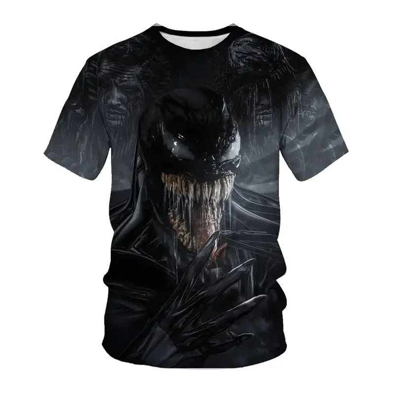 AliExpress youth summer 3D digital print T-shirt strange story pattern round-neck casual loose