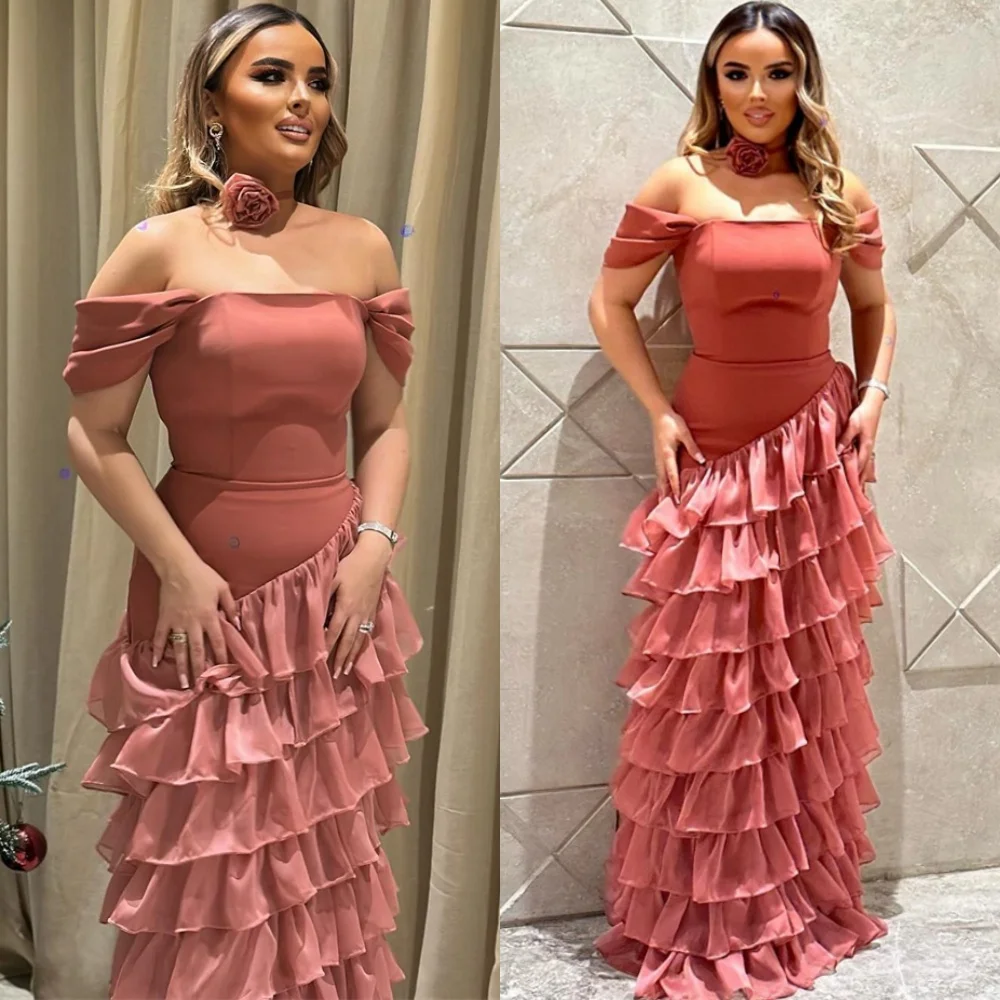 

Customized Romantic Evening Dresses Exquisite Off the Shoulder Strapless Homecoming Dresses Luxury Special Occasion Gowns