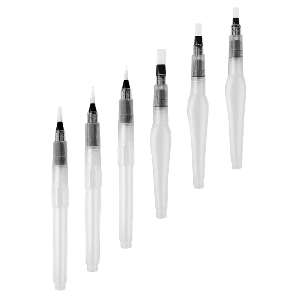 

6pcs Watercolor Brush Set Practical Paintbrushes Lightweight Portable Ergonomic Handle Supplies Student Paintbrushes
