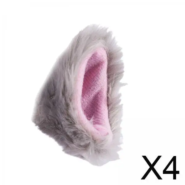 

Plush Ear Hat Sticker Helmet Accessory Decoration Unisex Motorcycle Powersports Helmet Styling for Bike Snowboard Ski