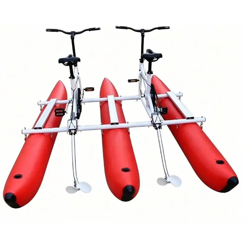 Cylindrical Inflatable Float Tubes Water Bicycle 2 Person Aluminum Frame Complete Set for Lake From China Lumark Direct