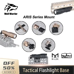 Airsoft ARIS Series Tactical Mount Offset Metal Surefir M300 M600 Flashlight Base Fit 20mm Rail MLOK KEYMOD Hunting Scout Light