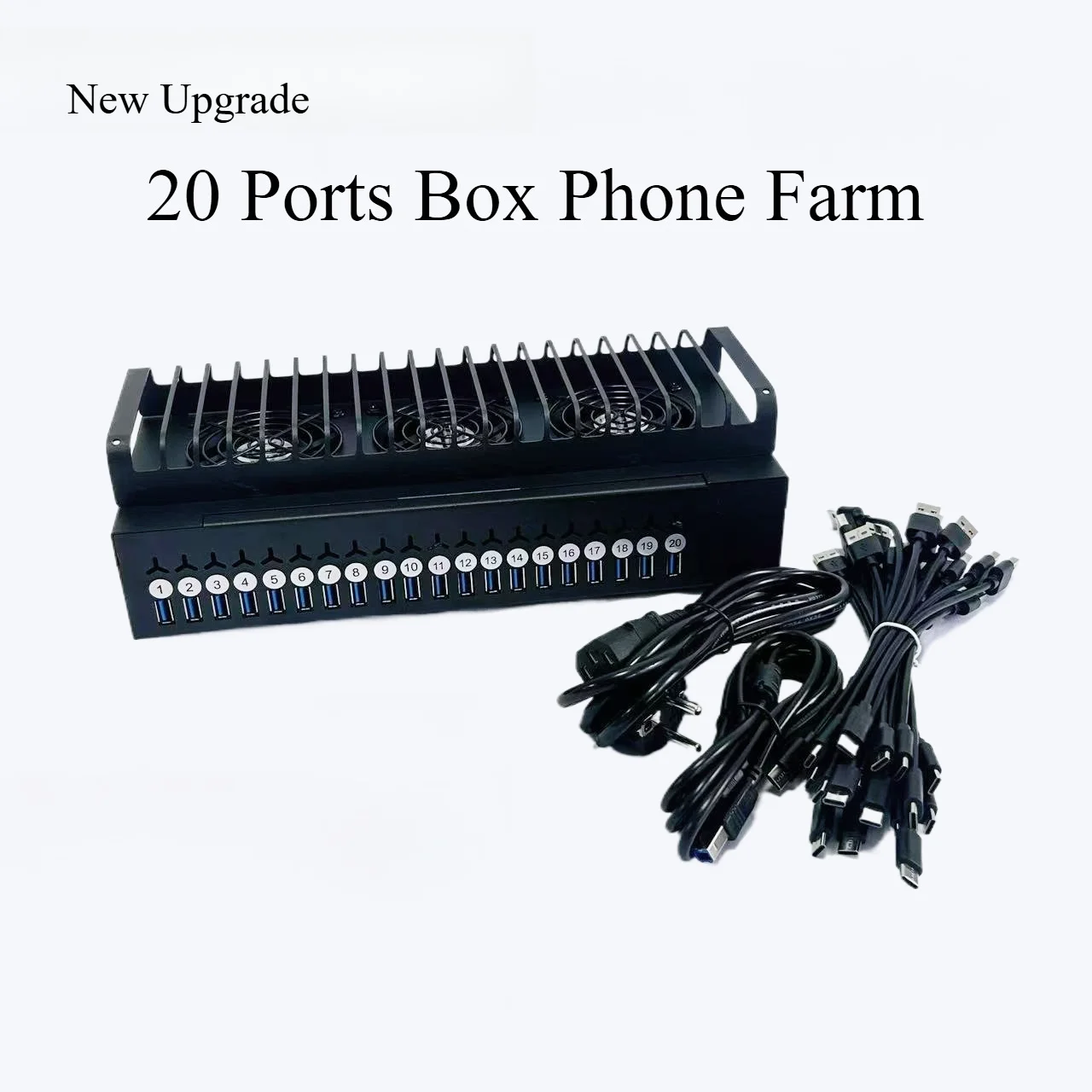 20 40 60 USB Ports Phone Box Farm USB Hub Android Control Box Batch Synchronization Control Unified Management Smartphones