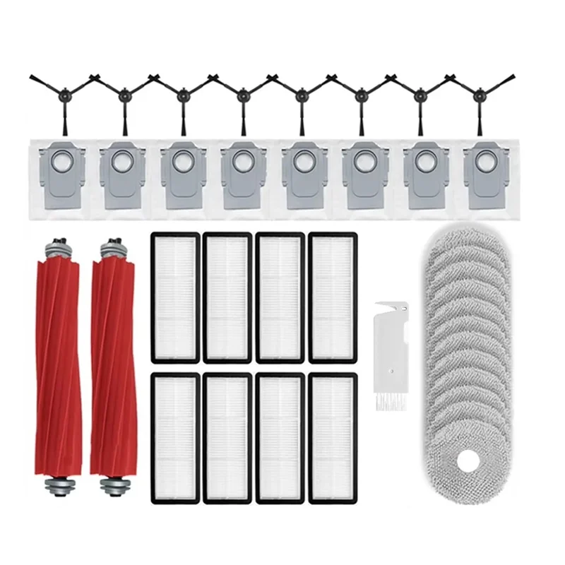 B06B-For Roborock Qrevo S, Pro, Maxv, Plus Robot Vacuum Cleaner Main Side Brush Filter, Mop Cloth, Robot