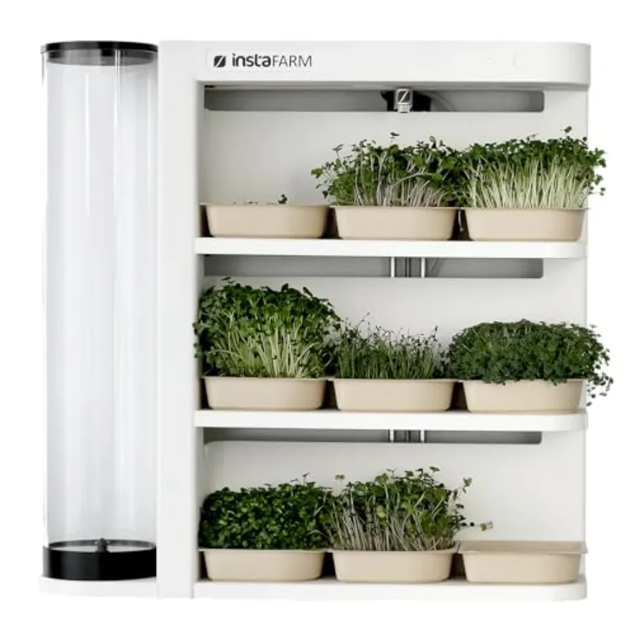

Indoor Garden Fully Automated LED Growing Unit for Microgreens Herbs Leafy Greens Organic Soil-Based Low No Maintenance Easy St