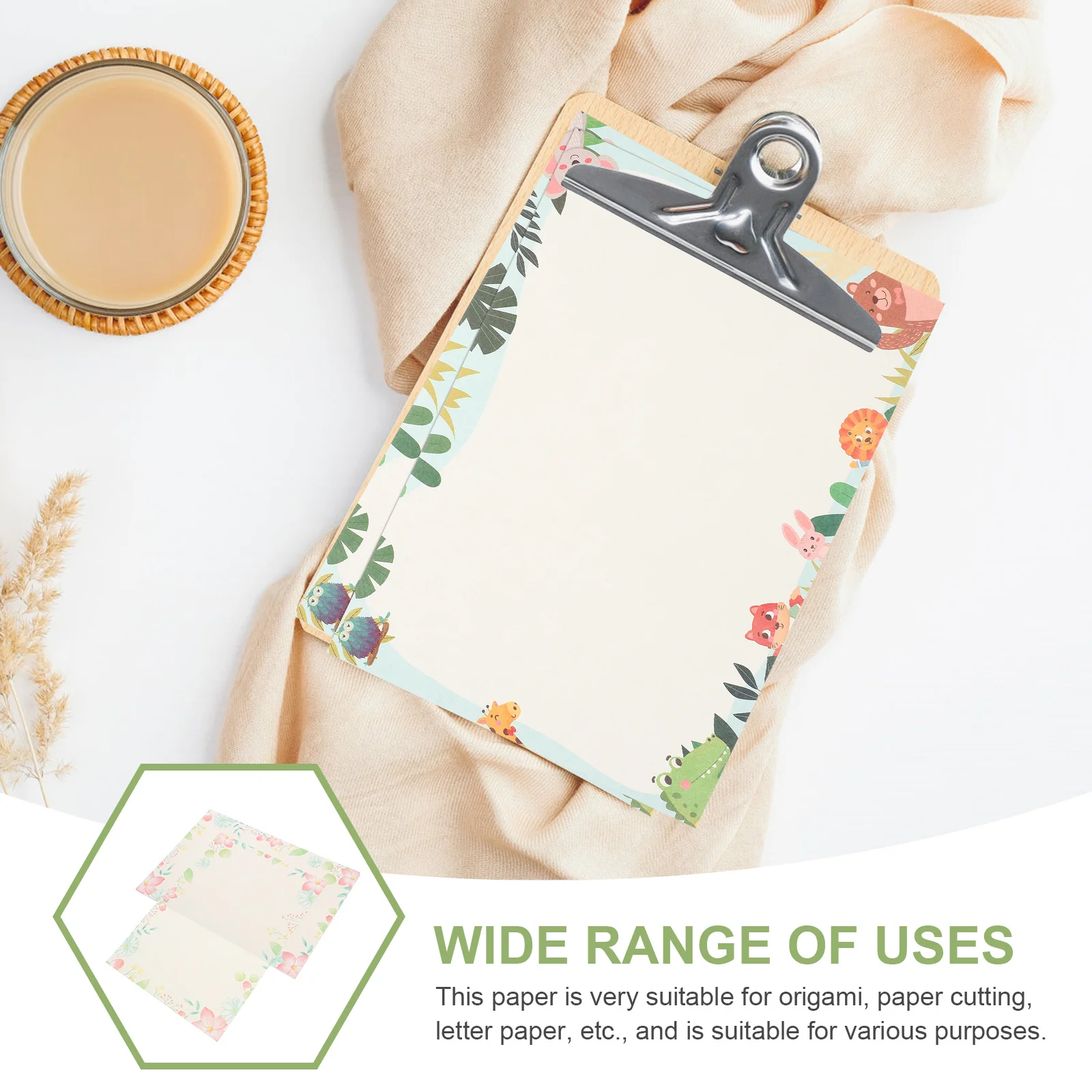 50pcs Letter Writing Paper With Colorful Borders For Notes Greeting Cards Invitations Office School Printing