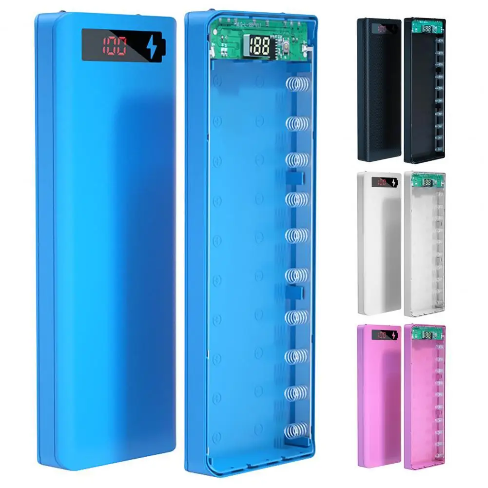 M10/L10 Power Bank Case Detachable 10x18650 Battery Power Box LED Digital Display Power Bank Box Smart Phone Battery Charger Box