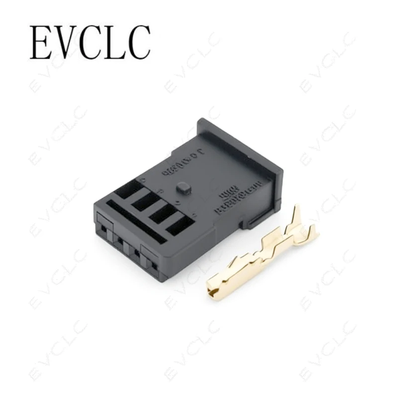 1 Set Car 4-Pin Waterproof Wiring Harness Connector 0-1452576-9/968813-9C for Tweeter Ambient Light Male Female Socket Plug