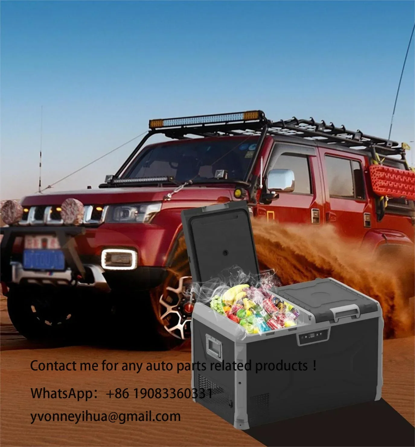 85W Portable Vehicle Refrigerator Freezer AC.684.155 45W 12V/24V/100-240V Ice Maker 80L 100L 120L Car Cooler Box Truck Fridge