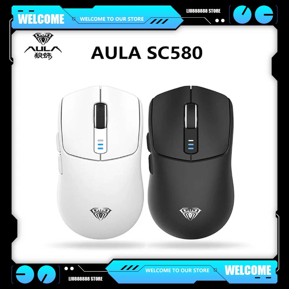 

Aula SC580X SE Pro 2.4g Wireless E-sports Gaming Mouse PMW3325 Long Battery Life Customized Ergonomics Mouse Computer Accessorie