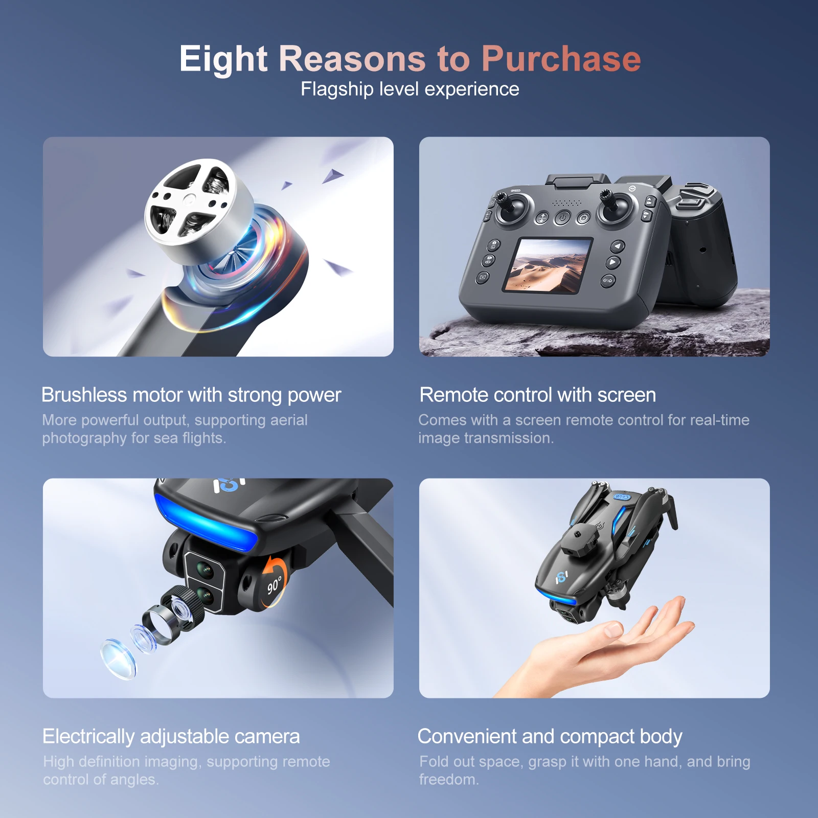 โดรน S181 RC กล้องคู่ HD 8K ควอดคอปเตอร์ ระบบ Optical Flow พร้อมหน้าจอ ไฟส่องสว่าง มอเตอร์ไร้แปรงถ่าน หลบหลีกสิ่งกีดขวาง 360 องศา WIFI FPV ของขวัญคริสต์มาส