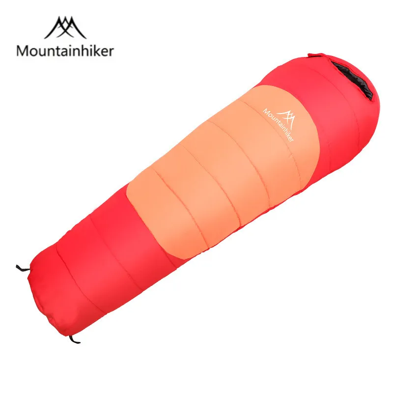 

Mountainhiker Outdoor Very Warm PP Cotton Filled Adult Portable Folding Mummy Sleeping Bag for Winter Warm 1.75kg Camping Travel