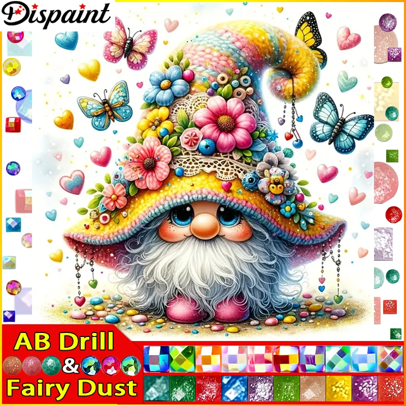 Dispaint Fairy Dust AB Diamond Painting Full Square/Round Drill 5D DIY